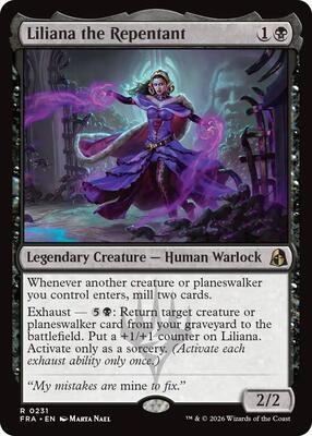 Liliana the Repentant card from Reality Fracture