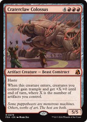 Craterclaw Colossus card from Reality Fracture