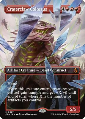 Craterclaw Colossus (Borderless) (0327) card from Reality Fracture