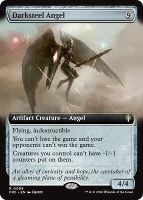 Darksteel Angel (Extended Art) card from Commander: Reality Fracture