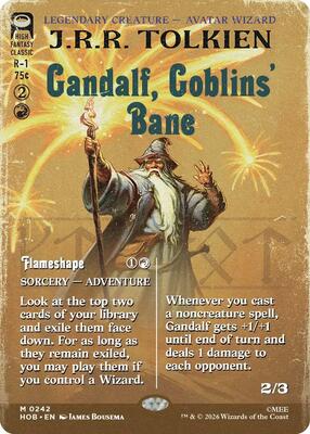 Gandalf, Goblins' Bane (Borderless) card from The Hobbit