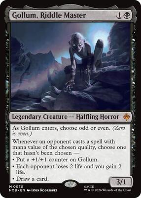 Gollum, Riddle Master card from The Hobbit