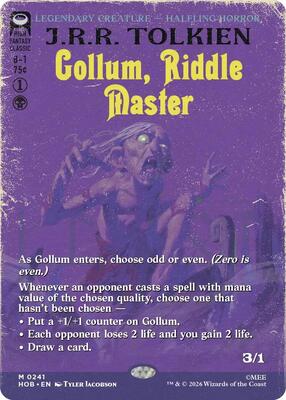 Gollum, Riddle Master (Borderless) card from The Hobbit
