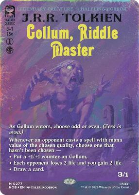 Gollum, Riddle Master (Borderless) (Surge Foil) card from The Hobbit