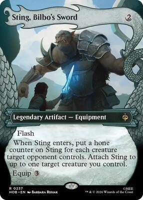 Sting, Bilbo's Sword (Showcase) card from The Hobbit