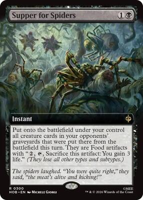 Supper for Spiders (Extended Art) card from The Hobbit