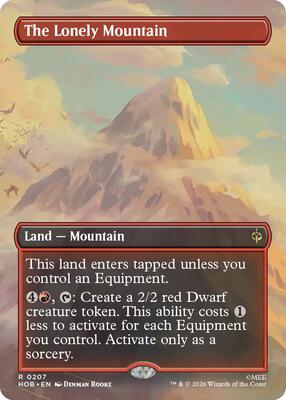 The Lonely Mountain (Borderless) (0207) card from The Hobbit