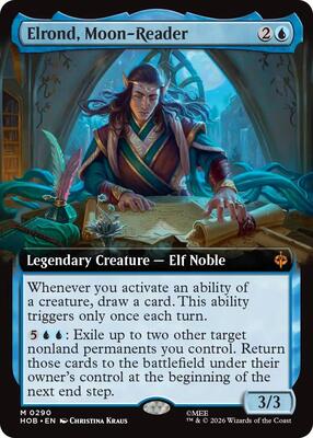 Elrond, Moon-Reader (Extended Art) card from The Hobbit