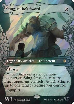 Sting, Bilbo's Sword (Showcase) (Surge Foil) card from The Hobbit