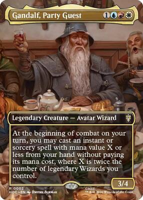 Gandalf, Party Guest (Borderless) card from The Hobbit: Eternal-Legal