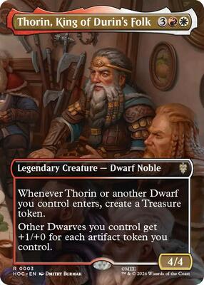 Thorin, King of Durin's Folk (Borderless) card from The Hobbit: Eternal-Legal