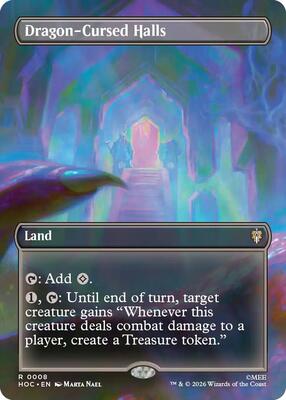 Dragon-Cursed Halls (Borderless) card from The Hobbit: Eternal-Legal