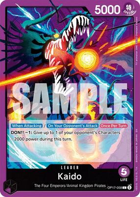Kaido (058) card from The World's Strongest Warriors