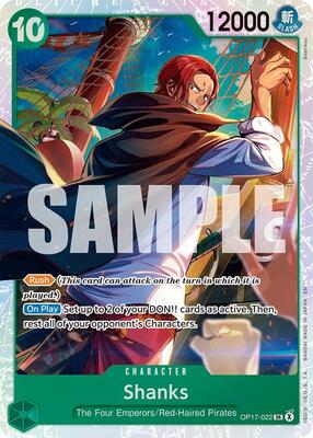 Shanks (022) card from The World's Strongest Warriors