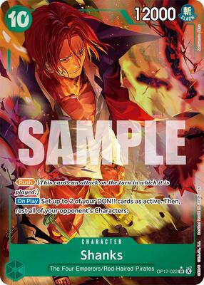 Shanks (022) (Alternate Art) card from The World's Strongest Warriors