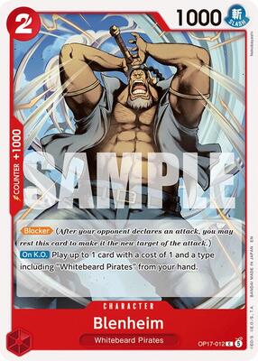 Blenheim card from The World's Strongest Warriors