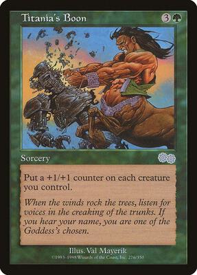 Titania's Boon card from Urza's Saga