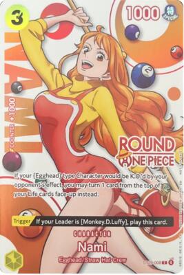 Nami (Round 1 Promo) card from One Piece Promotion Cards