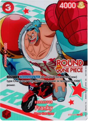 Franky (Round 1 Promo) card from One Piece Promotion Cards