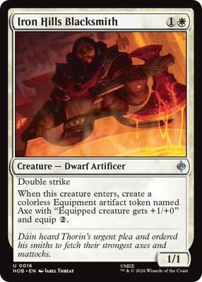 Iron Hills Blacksmith card from The Hobbit
