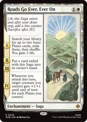 Roads Go Ever, Ever On card from The Hobbit