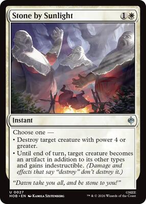 Stone by Sunlight card from The Hobbit