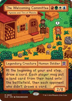 The Welcoming Committee - Kynaios and Tiro of Meletis card from Secret Lair Drop Series