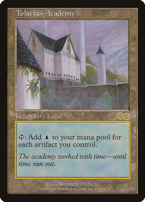 Tolarian Academy card from Urza's Saga