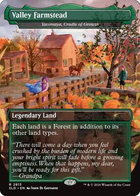 Valley Farmstead - Yavimaya, Cradle of Growth card from Secret Lair Drop Series