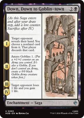 Down, Down to Goblin-town card from The Hobbit