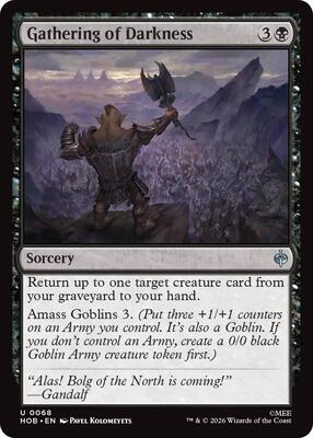 Gathering of Darkness card from The Hobbit
