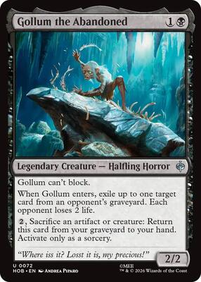 Gollum the Abandoned card from The Hobbit