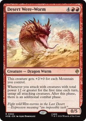 Desert Were-Worm card from The Hobbit