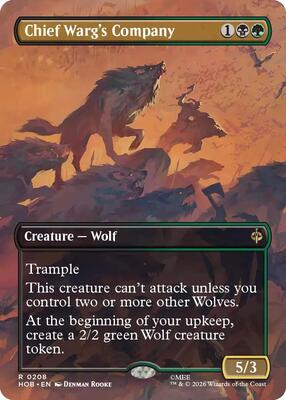 Chief Warg's Company (Borderless) card from The Hobbit