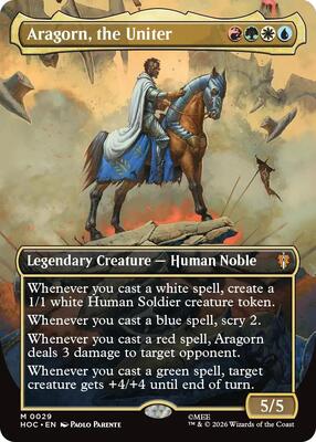 Aragorn, the Uniter (Borderless) card from The Hobbit: Eternal-Legal