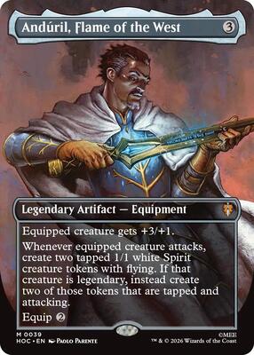 Anduril, Flame of the West (Borderless) card from The Hobbit: Eternal-Legal