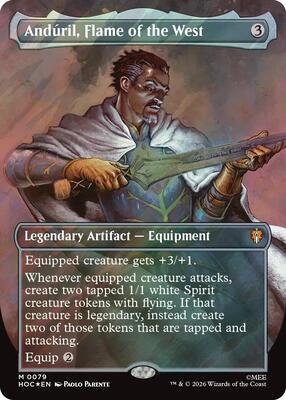 Anduril, Flame of the West (Borderless) (Surge Foil) card from The Hobbit: Eternal-Legal