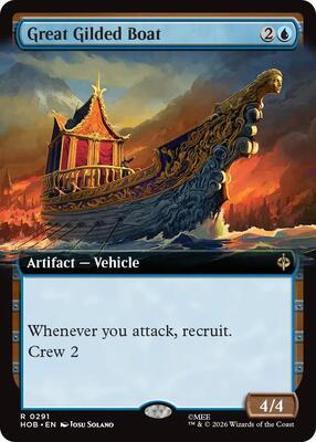 Great Gilded Boat (Extended Art) card from The Hobbit