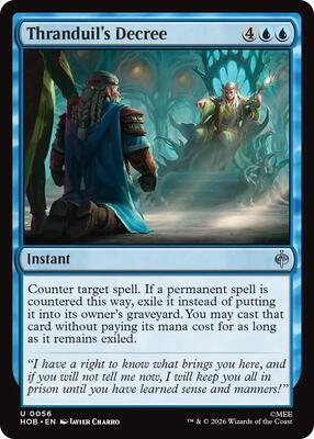 Thranduil's Decree card from The Hobbit
