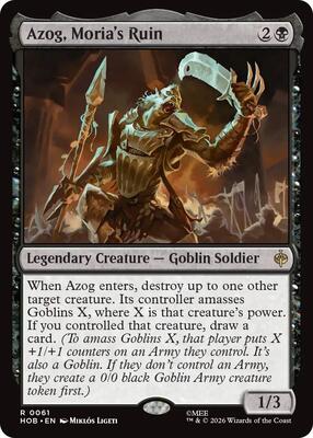 Azog, Moria's Ruin card from The Hobbit