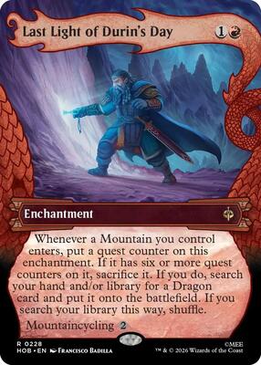 Last Light of Durin's Day (Showcase) card from The Hobbit