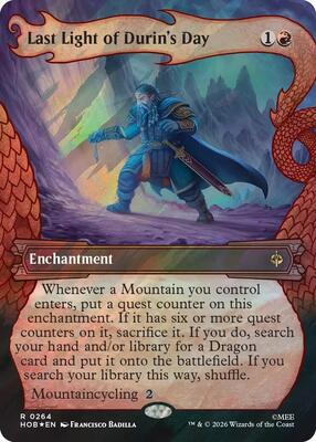 Last Light of Durin's Day (Showcase) (Surge Foil) card from The Hobbit
