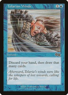 Tolarian Winds card from Urza's Saga