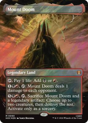 Mount Doom (Borderless) (Surge Foil) card from The Hobbit: Eternal-Legal