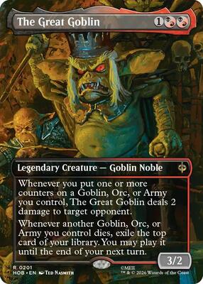 The Great Goblin (Borderless) card from The Hobbit