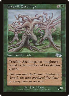 Treefolk Seedlings card from Urza's Saga
