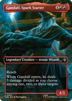 Gandalf, Spark Starter (Borderless) card from The Hobbit