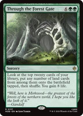 Through the Forest Gate card from The Hobbit