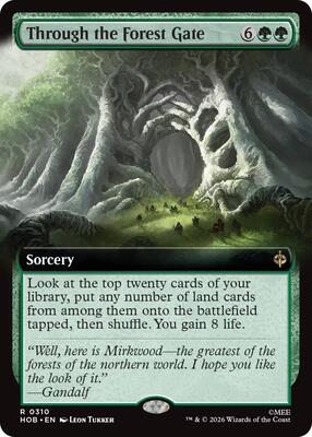 Through the Forest Gate (Extended Art) card from The Hobbit