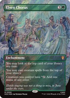Elven Chorus (Borderless) (Surge Foil) card from The Hobbit: Eternal-Legal